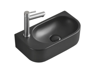 Умывальник (раковина) MEXEN VIERA 40 BLACK MATT правый накладной подвесной