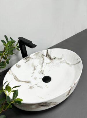 Умывальник (раковина) VBI UDINE CARRARA SHINY GLOSS накладной