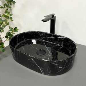 Умывальник (раковина) VBI VERONA 50 BLACK MARMO накладной