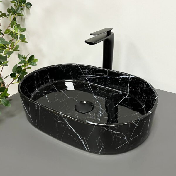 Умывальник (раковина) VBI VERONA 50 BLACK MARMO накладной