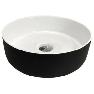 Раковина Adamant Arena 36 см на стільницю, чорно-білий