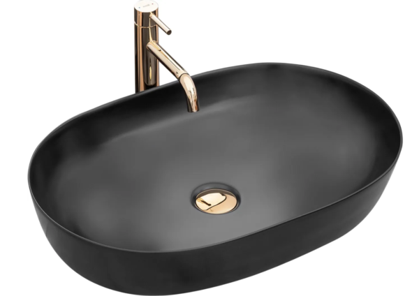 Умывальник REA CLEO BLACK MAT накладной черный