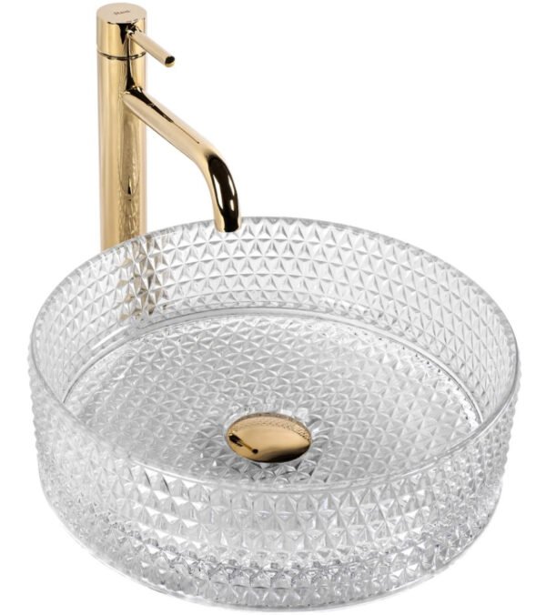 Умывальник (раковина) REA CRISTAL TRANSPARENT накладной