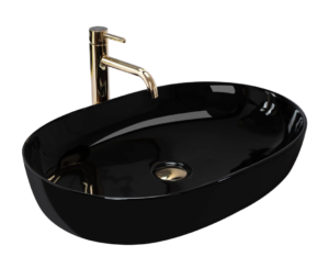 Умывальник REA CLEO BLACK накладной черный
