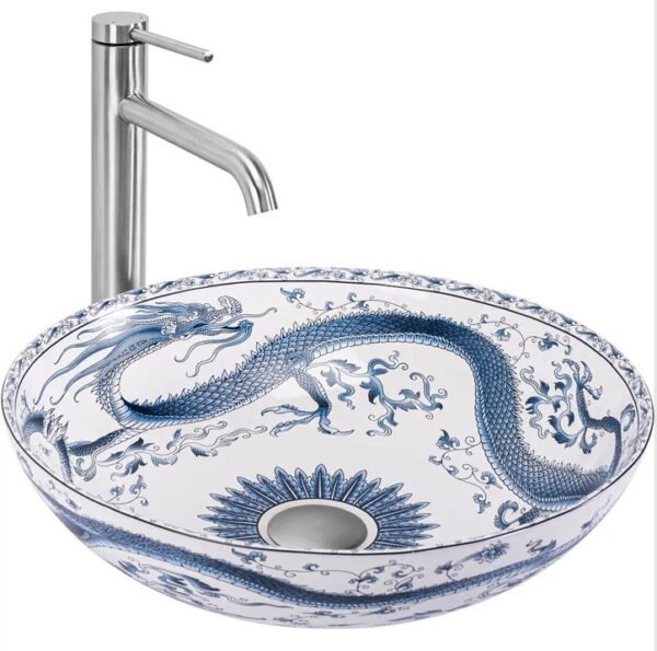 Умивальник (оракова) REA KIOTO накладний з візерунком